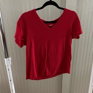 Old Navy Women's Bright Red Short Sleeve Tee